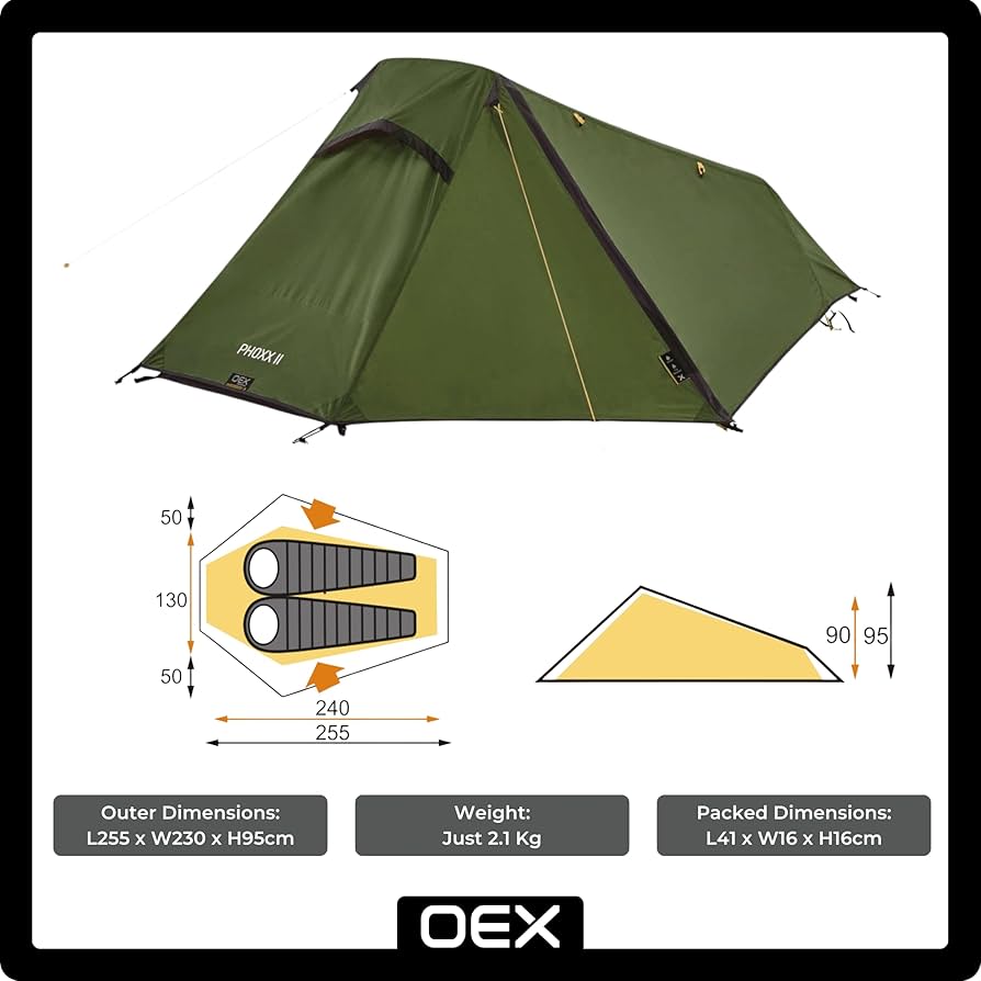 OEX Phoxx 2 II Tent for 2 People for Harsh Weather